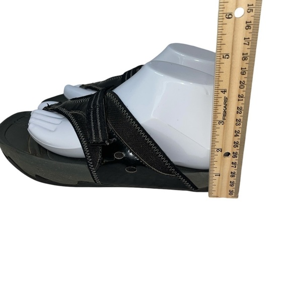 Earth Women's Sandals Size 9B Black Leather Upper Thong Arch Support Slip On - Picture 7 of 12